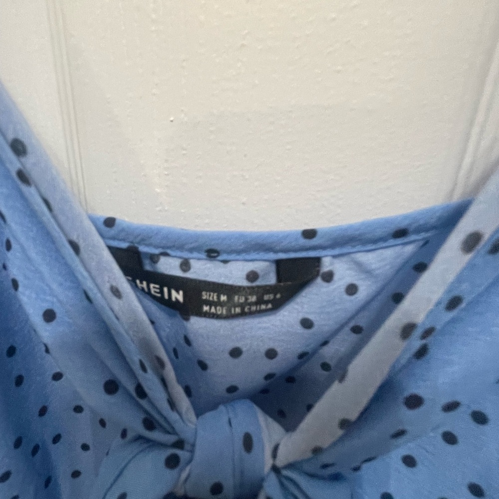 SHEIN Light Blue Polka Dot Dress - Picture 9 of 14